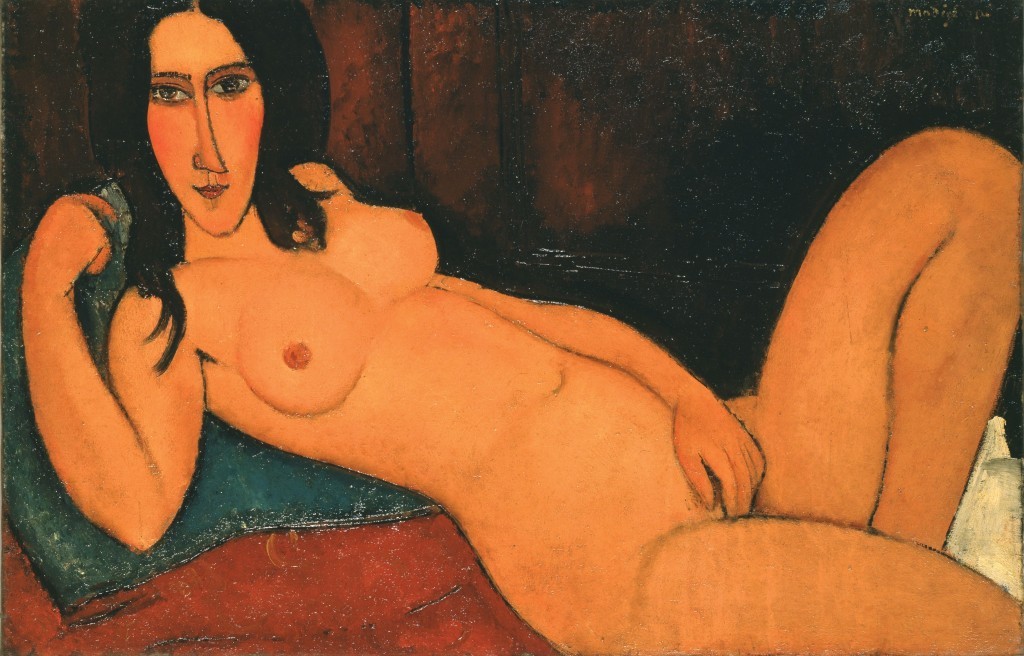 Modigliani_Fekvo akt kibontott hajjal 1917 (2)